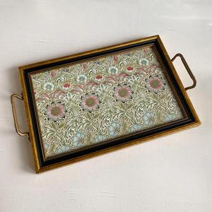 Plateau en bois imprimé style ferme moderne à motif pied-de-poule pour décoration de maison de campagne, plateau de service en gros - Product Image 1