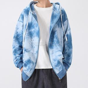 2025 NOUVEAU ARRIVÉ Hommes En Gros Tie Dye French Terry Casual Hoodies Vintage Lavé Terry À Capuche Acide lavage Poids Lourd Coton - Product Image 6