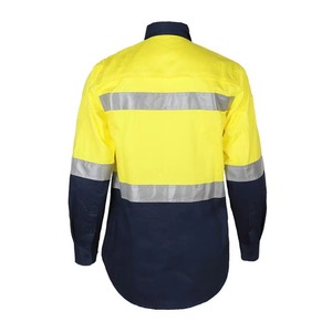 Custom Fluorescent Workwear Shirt Flame-Retardant & <b>Waterproof</b> Reflective Clothing <b>Working</b> Shirts For Men - Product Image 6