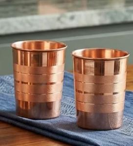 Verres à boire en cuivre de qualité supérieure pour un usage quotidien, gobelets métalliques pour eau, jus, cocktails, durables, réutilisables, vaisselle de cuisine. - Product Image 6
