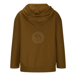 Sudadera con Capucha Extra Grande para Mujer, Color Marrón, de Invierno, Forro Polar Grueso, Manga Larga, Diseño Liso con Logotipo Personalizado, Venta al Por Mayor - Product Image 2