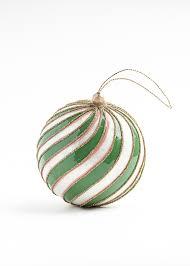 Machine-Made Plastic Glass <b>Christmas</b> Ball Ornament Green <b>White</b> Pink Striped Glitter Modern Hanging Tree <b>Decor</b> - Product Image 4
