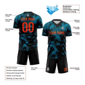 Maillot de football personnalisé pour adulte – Nom d'équipe personnalisé, uniforme par sublimation 100 % polyester respirant et léger, manches courtes, toutes saisons - Product Image 5