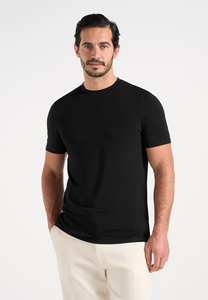 Camiseta Unisex de Manga Larga, Cuello Redondo, Ajustada, Negra, de Poliéster, Tejido Grueso, Personalizable, Transpirable, de Color Sólido - Product Image 3
