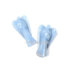 Vente en gros de statue d'ange en oeil de tigre en cristal naturel sculpté à la main de 2 pouces pour la décoration baguettes de massage européennes sculptées, magasin d'anges en pierre - Product Image 4