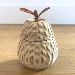 Panier de rangement en rotin artisanal pour tout-petits, motif fruits, accessoires de rangement - Product Image 2