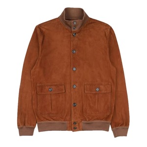 Pakistan <b>Suede</b> Embroidered Stand Collar Winter <b>Men's</b> Bomber <b>Jacket</b> High Quality - Product Image 6