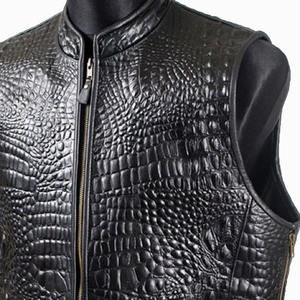 Gilet en cuir pour motard de haute qualité pour hommes, coupe-vent, imperméable, respirant, perforé, pour la saison estivale - Product Image 3