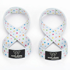 Correa de Agarre de 8 Dedos de Algodón Resistente, Soporte de Muñeca Ajustable de Alta Elasticidad para Levantamiento de Pesas, Entrenamiento de Fuerza y Ejercicios de Gimnasio - Product Image 1