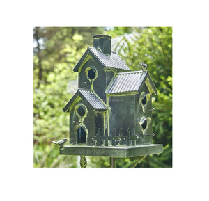 Casa para Pájaros de Metal Vintage Hecha a Mano, Refugio Colgante para Jardín, Caja Decorativa para Anidación en Exteriores para Gorriones y Pinzones, para el Patio Trasero - Product Image 2