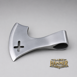 Cabeza de Hacha de Batalla Medieval, Forjada a Mano, Hierro Pulido, Hoja Ancha Curvada, Estilo Tradicional, Cabeza de Hacha Resistente para Trabajos en Madera - Product Image 1