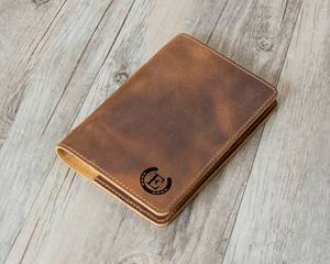 Couverture de carnet en cuir vintage de luxe classique, rechargeable, pliable, protection pour journal, étui pour usage professionnel, NBC-0017 - Product Image 1