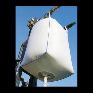 Sac Jumbo FIBC robuste de 1000 kg (1 tonne) en PP tissé, avec déflecteur, bec verseur, et ouvertures supérieures et inférieures pour poudre - Product Image 4