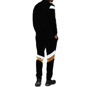 Survêtement unisexe personnalisé pour homme, à capuche, vintage, brodé, zippé, respirant, en velours, deux pièces, avec 3D pour - Product Image 6