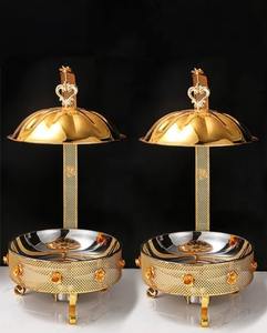 Plats à réchaud métalliques de haute qualité, compatibles avec divers types de combustibles, offrant des options de chauffage flexibles. - Product Image 1