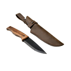 Couteaux à lame fixe de haute qualité en acier Damas inoxydable, matériau durable et imperméable, manche en bois DIY, OEM, garantie 3 ans - Product Image 1