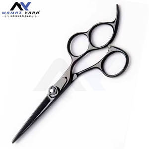 Tijeras de Peluquería de Acero Inoxidable con Recubrimiento de Titanio Negro, de 3 Dedos, Cómodas, con Tres Anillos - Product Image 3