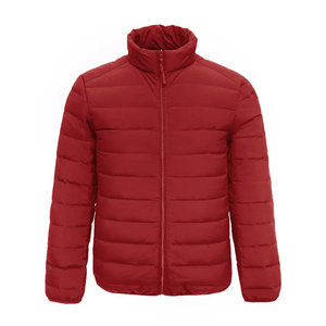 Men's High Quality Puffer <b>Jacket</b> <b>Winter</b> Formal Style Stand Patchwork Hooded Zipper Closure Windproof OEM Custom for Sleek Warmth - Product Image 2