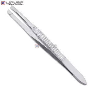 Pinzas de Cejas de Acero Inoxidable de Alta Calidad, con Punta Inclinada, para Depilación Facial y de Cejas - Product Image 1