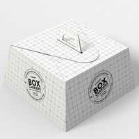 Carpeta de Papel Plegable Elegante Personalizada, Color Marfil, para Pasteles, Sushi, Comida para Bebés, Materiales Reciclados, con Relieve, para Cumpleaños y Bodas