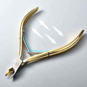 Classic Manicure Pedicure Cuticle Nippers Stainless Steel Curved Blade Wide Jaw Opening Nail Clippers for Finger and <b>Toe</b> ANAAIF - Product Image 2