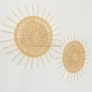 Fournisseur durable d'accent décoratif écologique léger de décoration de mur de rotin fait main du Vietnam - Product Image 2