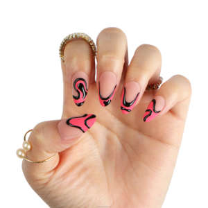 Uñas Postizas de ABS con Diseño Cuadrado en Forma de Almendra, Estilo Pastel, Estéticas y Lindas, con Pegamento y Lima para Uñas, Estilo Francés, para Uso en Salón, Medianas/Largas/Cortas - Product Image 4