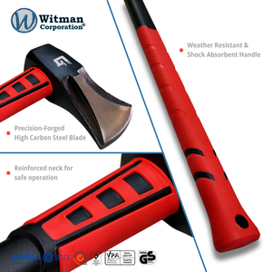 8lb <b>Splitting</b> Maul Grade-A Carbon Steel Hardened <b>Wedge</b> Head Reinforced Neck Fiberglass Handle Impact Absorption Log <b>Splitting</b> - Product Image 4