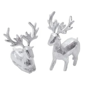 Figura Decorativa de Reno en Aluminio Chapado en Oro, Escultura de Arte Navideño, Artesanía Fundida, Regalo para el Hogar y la Empresa - Product Image 1