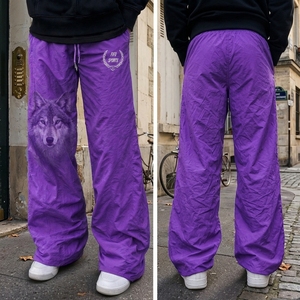 Pantalon baggy en nylon, coupe décontractée confortable, bas de tenue athlétique avec tissu en nylon respirant et pratique pour le quotidien - Product Image 2