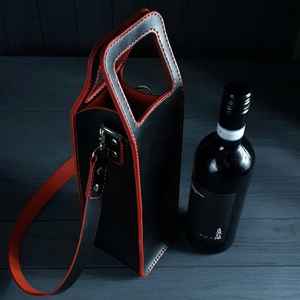 Imra Impex - Funda para Botella de Vino Hecha a Mano, de Cuero Genuino Vintage, con Correa, Duradera, Impermeable, Protectora y a Prueba de Polvo, para Regalo - Product Image 5