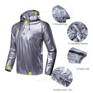 Combinaison de sauna pour homme personnalisée, zippée, pour la perte de poids, la gym, l'entraînement, le fitness, les séances sportives, vêtements de sport performants - Product Image 5