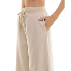 OEM Women Activewear Gym High Waist <b>Flared</b> Pants Wide Legs Yoga Fitness Women's Clothing Pants Trousers Cotton Breathable Autumn - Product Image 3