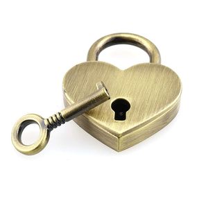 Heart Shape Padlock Decorative Metal <b>Lock</b> with Key for Gift <b>Diary</b> Jewelry Box - Product Image 3
