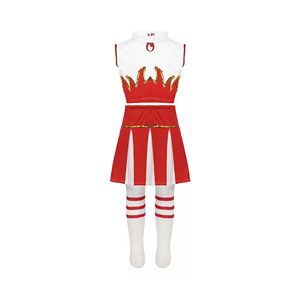 Uniformes de Falda para Porristas, Conjuntos sin Mangas, Trajes de Porristas 100% Poliéster Elástico, Personalizables con Impresión por Transferencia de Calor - Product Image 2