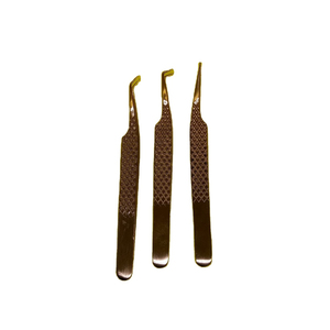 Vente en gros de pinces à cils de précision en acier inoxydable de luxe pour extensions de cils - Product Image 1