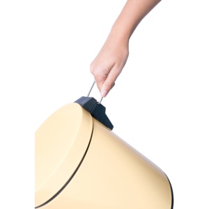 Cestino per Rifiuti Excelsa Cleany Iron 5 Lt Crema con Apertura a Pedale - Product Image 3