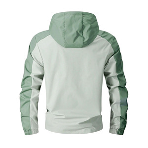 Autumn Casual Softshell Jacket Outdoor Nylon Windproof Water-Repellent Hooded <b>Coat</b> With Zipper Closure for Hiking Men's Jackets - Product Image 2