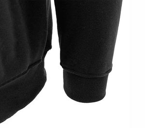 Sudadera con Capucha para Hombre, Color Negro Sólido, Corte Regular, Informal, Tejida, de Manga Larga - Product Image 4