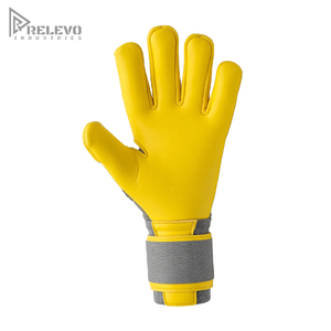 Guantes de Portero Personalizados Vibrantes con Corte Híbrido Roll Finger, Revestimiento de Goma Texturizada Gris, Doble Correa Elástica en la Muñeca - Product Image 2