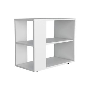 Table console ouverte en mélamine blanche avec un design pratique - Product Image 2