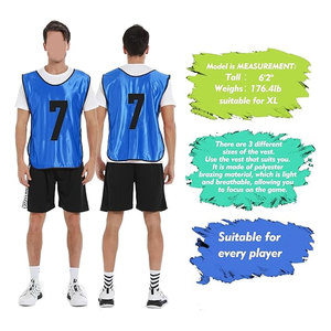 Chalecos de Entrenamiento Scrimmage para Equipos Juveniles de Fútbol, Petos Numerados para Práctica, Camisetas Ligeras y Transpirables de Malla, Pinnies Deportivos de Fútbol - Product Image 4
