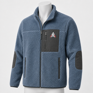 Stylish Men Polar Sherpa <b>Jacket</b> With A Soft Plush Surface Warm Feel And Easy Fit For Outdoor Activities Travel And Leisure - Product Image 4