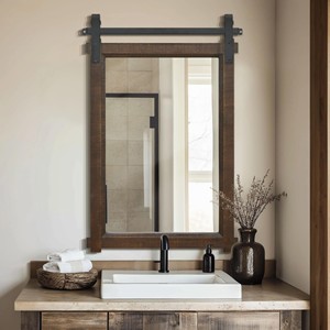 Pinewood Vintage Bathroom <b>Mirror</b> Frame Distressed Finish Wholesale - Product Image 5