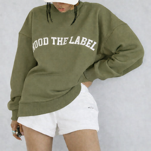 Ensemble décontracté deux pièces pour femme en tricot, sweat-shirt à col rond et short au-dessus du genou, en spandex et polyester - Product Image 1