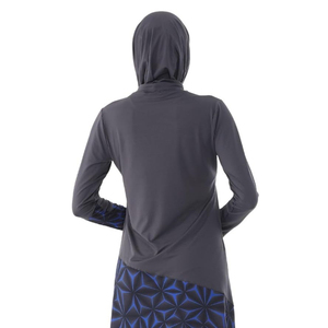 Maillot de bain islamique burkini confortable, respirant, durable et modeste, ensemble 2 pièces, couleur unie cristalline - Product Image 5