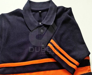 เสื้อเชิ้ตผู้ชายคุณภาพสูงแบบสั่งทำพิเศษสำหรับฤดูร้อน รุ่นใหม่ล่าสุด แขนสั้น ทรงเข้ารูป ระบายอากาศได้ดี ผ้าถัก 100% ผ้าฝ้าย สีส้มลายแนวนอน - Product Image 3