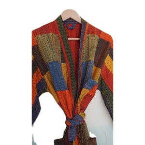 ชุดกิโมโนผ้าคอตตอนสไตล์อินเดีย, ชุดคลุมคลุมคลุมยาวพิมพ์ลายสำหรับใส่ในฤดูหนาวชุดเดรสชุดคลุมสำหรับเพื่อนเจ้าสาว - Product Image 5