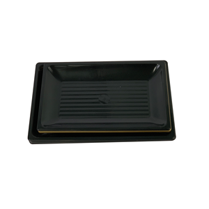 Bandeja de Plástico Rectangular Negra de Alta Calidad para Sushi, Estilo Japonés, Duradera, Moldeada por Inyección en Caliente, 65g, 240x155x20mm, Ideal para Fiestas - Product Image 4