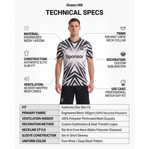 Camiseta de Fútbol para Hombre, Corte Ajustado Elite, 100% Poliéster Reciclado, Sublimada, Personalizada para Equipos - Product Image 5